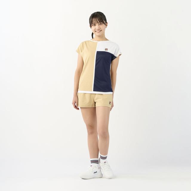 フィラ FILA テニス ショートパンツ レディース ウィメンズ 女性 テニスウェア 半ズボン ハーフ丈 ボトムス 吸水速乾 UVカット 高機能 ドライ 快適 サッカーストライプ 涼しい CZ6SGW005_6
