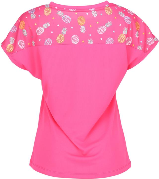 フィラ FILA テニス ゲームシャツ レディース ウィメンズ 女性 テニスウェア Tシャツ トップス 半袖 メッシュ 吸水 速乾 UVカット 汗染み防止 総柄 ワッフル 春夏 涼しい CZ6SGW007_4
