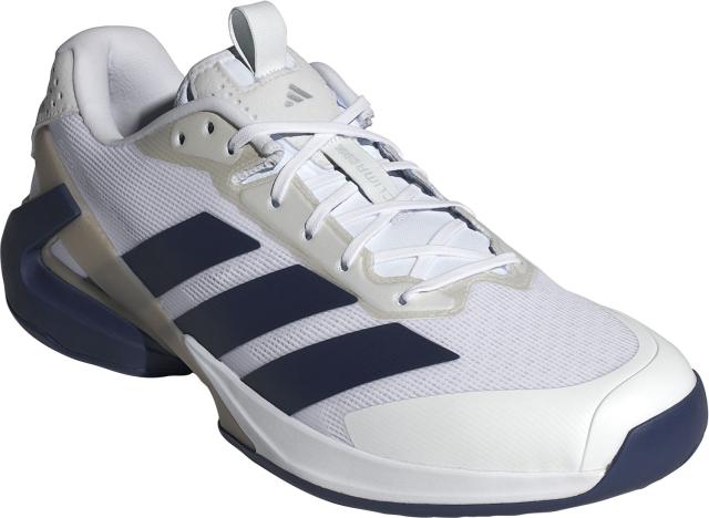 アディダス adidas テニス アディゼロウーバーソニック5テニス adizero Ubersonic フットウェアホワイト/ダークブルー/シルバーメタリック シューズ ハードコート 耐久性  JR1736