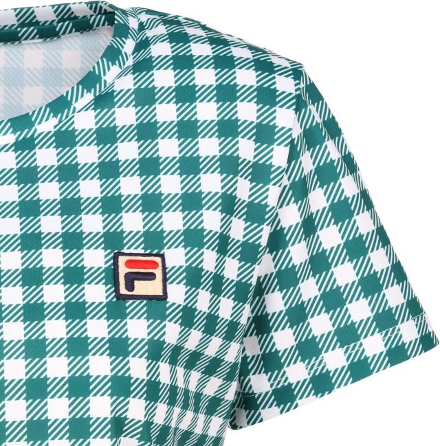 フィラ FILA テニス ゲームシャツ レディース ウィメンズ 女性 テニスウェア Tシャツ トップス メッシュ 吸水 速乾 UVカット 高機能 ドライ ギンガムチェック 総柄 涼しい CZ6SGW013_9