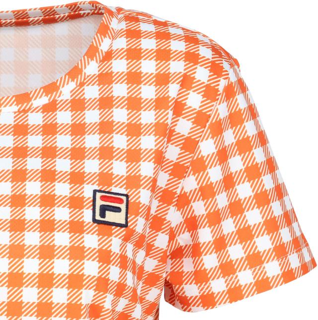 フィラ FILA テニス ゲームシャツ レディース ウィメンズ 女性 テニスウェア Tシャツ トップス メッシュ 吸水 速乾 UVカット 高機能 ドライ ギンガムチェック 総柄 涼しい CZ6SGW013_10