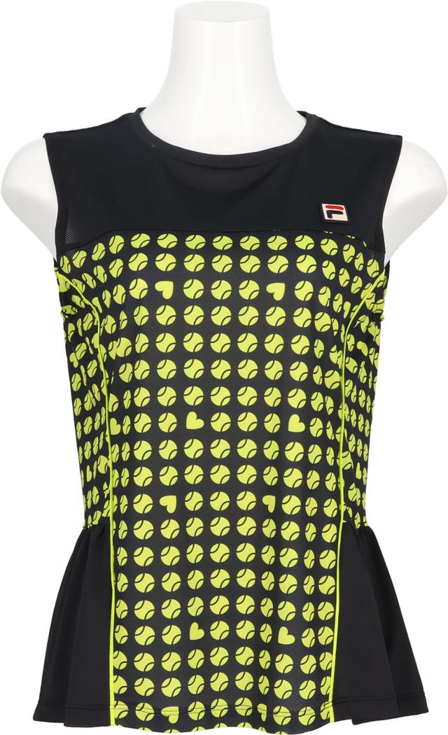 フィラ FILA テニス ノースリーブゲームシャツ テニスウェア トップス タンクトップ レディース ウィメンズ 女性 吸水速乾 UVカット ストレッチ メッシュ 紫外線対策 春夏 部活  CZ6SGW054