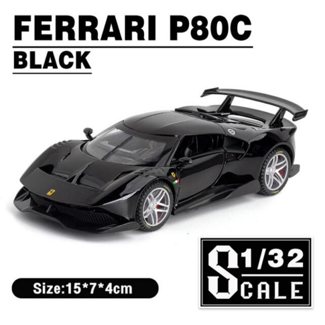 フェラーリー模型 フェラーリ P80/C 1/32 ミニカー 全4色 ライト点灯 エンジン