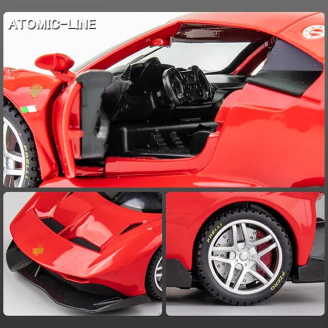 フェラーリー模型 フェラーリ P80/C 1/32 ミニカー 全4色 ライト点灯 エンジン