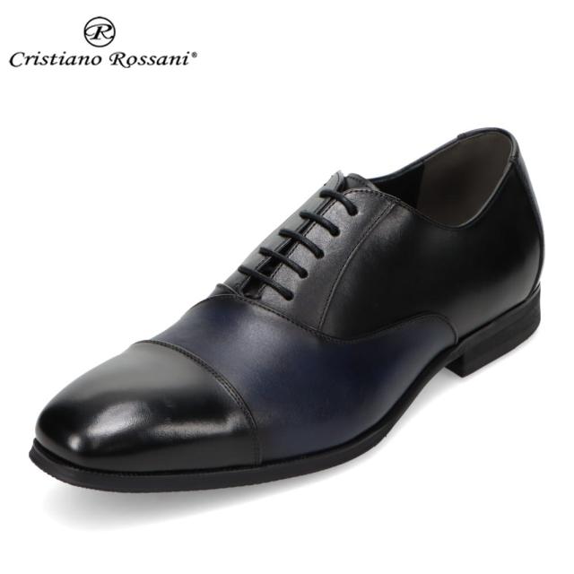 クリスチアーノ・ロザーニ Cristiano Rossani CRA4000 メンズ靴 靴 シューズ 3E ビジネスシューズ 革靴 通勤 オフィス ストレートチップ シンプル クラシック ブラック×ネイビー