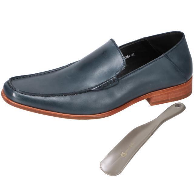 カジュアルシューズ メンズ 本革 レザー バブーシュ かかと 踏める