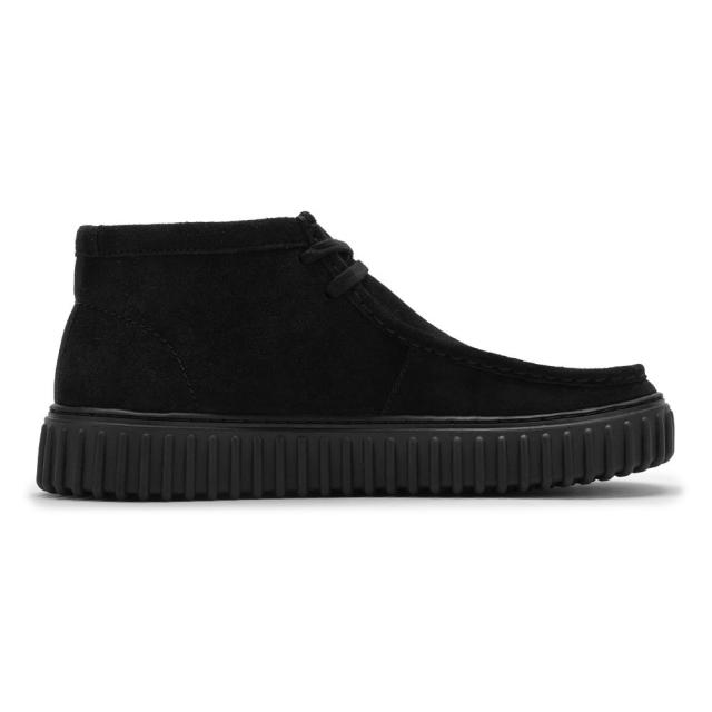 クラークス Clarks 26173664 メンズ靴 靴 シューズ 3E相当 カジュアル シューズ モカシン 厚底 軽量 Torhill Hi トーヒルハイ スエード クッション性 耐久性 クラシック トレンド 人気 ブランド ブラック_3