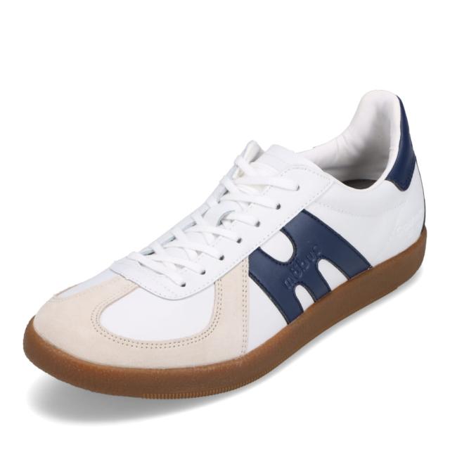 スニーカー メンズ ローカットスニーカー メンズ靴 靴 シューズ 2E相当 抗菌 防臭 スタイリッシュ シンプル 人気 ブランド ホワイト×ネイビー モーブス mobus M-2319T