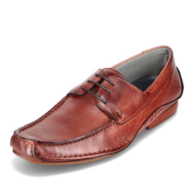 ビジネスシューズ メンズ 革靴 本革 レザー オフィス 通勤 ステッチ ブラウン ラウディ RAUDi R-44104 メンズ靴 靴 シューズ E相当 の通販は