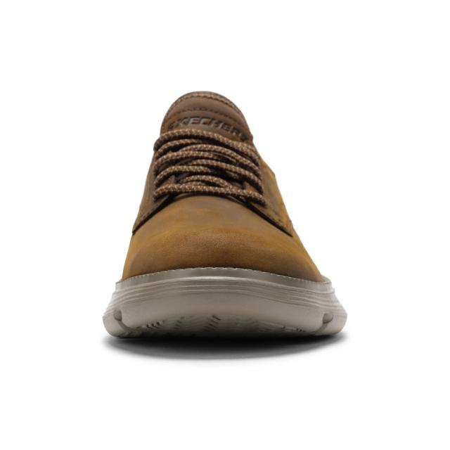 スケッチャーズ SKECHERS 205046 メンズ靴 靴 シューズ 2E スニーカー カジュアル シューズ GARZA - GERVIN ガルザ - ガービン 通気性 クッション性 ローカットスニーカー ストレッチ レザー ブラウン