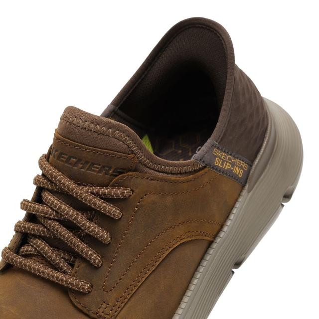 スケッチャーズ SKECHERS 205046 メンズ靴 靴 シューズ 2E スニーカー カジュアル シューズ GARZA - GERVIN ガルザ - ガービン 通気性 クッション性 ローカットスニーカー ストレッチ レザー ブラウン