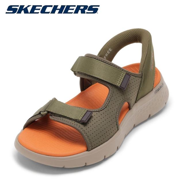 スケッチャーズ SKECHERS 229210 スリップインズ サンダル スポーツ スポサン ハンズフリー GO WALK FLEX SANDAL ゴーウォーク フレックス 衝撃吸収 柔らかい フィット 人気 ブランド オリーブ