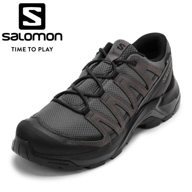 サロモン SALOMON L47809200 メンズ靴 靴 シューズ 2E スニーカー アウトドア 防水 グリップ力 X-ADVENTURE RECONGTX GORE-TEX ハイキング キャンプ レザー ローカットスニーカー 人気 ブランド グレー