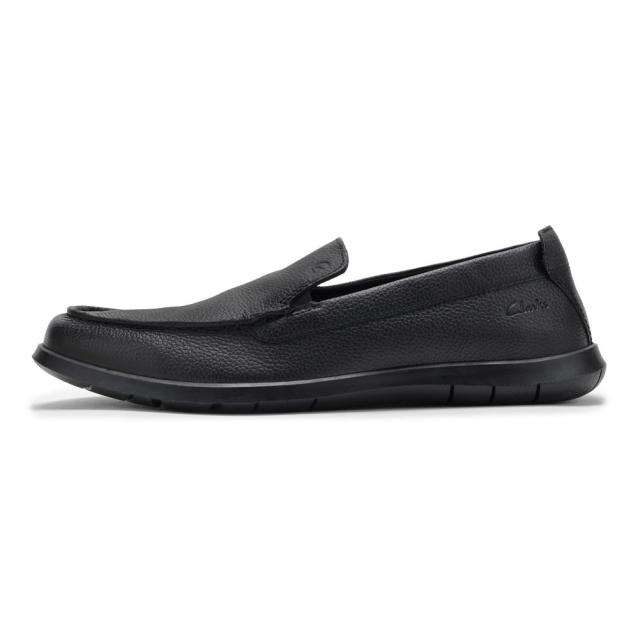 クラークス Clarks 26176952 メンズ靴 靴 シューズ 3E相当 ローファー カジュアル シューズ スリッポン 軽量 Flexway Step フレックスウェイステップ ビジネス オフィス 通勤 レザー シンプル 人気 ブランド ブラック_1