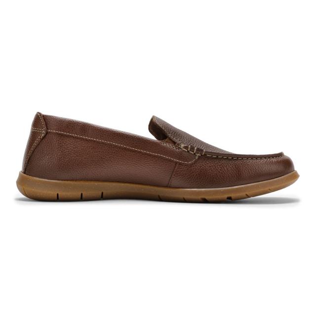 クラークス Clarks 26176954 メンズ靴 靴 シューズ 3E相当 ローファー カジュアル シューズ スリッポン 軽量 Flexway Step フレックスウェイステップ ビジネス オフィス 通勤 レザー シンプル 人気 ブランド ライトブラウン_3