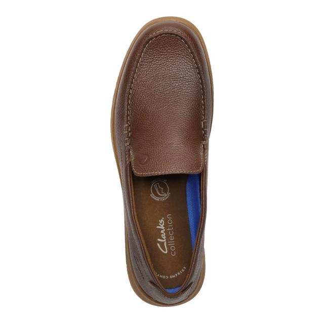 クラークス Clarks 26176954 メンズ靴 靴 シューズ 3E相当 ローファー カジュアル シューズ スリッポン 軽量 Flexway Step フレックスウェイステップ ビジネス オフィス 通勤 レザー シンプル 人気 ブランド ライトブラウン_5