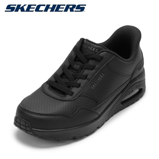スケッチャーズ SKECHERS 183023W 4E相当 スニーカー スリップインズ UNO - BANKSIA LUXE ストレッチ ローカットスニーカー 人気 ブランド ブラック×ブラック