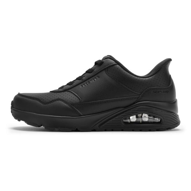 スケッチャーズ SKECHERS 183023W 4E相当 スニーカー スリップインズ UNO - BANKSIA LUXE ストレッチ ローカットスニーカー 人気 ブランド ブラック×ブラック