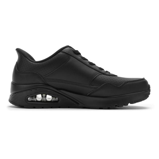 スケッチャーズ SKECHERS 183023W 4E相当 スニーカー スリップインズ UNO - BANKSIA LUXE ストレッチ ローカットスニーカー 人気 ブランド ブラック×ブラック
