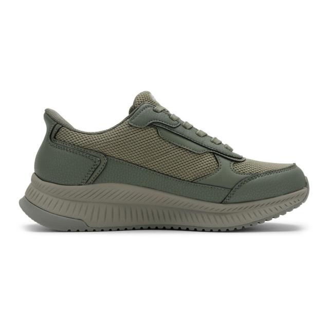 スケッチャーズ SKECHERS 118416 メンズ靴 靴 シューズ 2E スニーカー 軽量 クッション性 ハンズフリー スリップインズ 通気性 メッシュ BOBS SQUAD 4-CRUCIAL ローカットスニーカー 人気 ブランド オリーブ_3