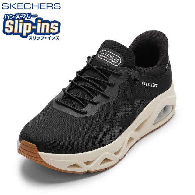 スケッチャーズ SKECHERS 183421 メンズ靴 靴 シューズ 2E スニーカー ハンズフリー スリップインズ 通気性 メッシュ UNO GLIDE-STEP ストレッチ ローカットスニーカー 人気 ブランド ブラック