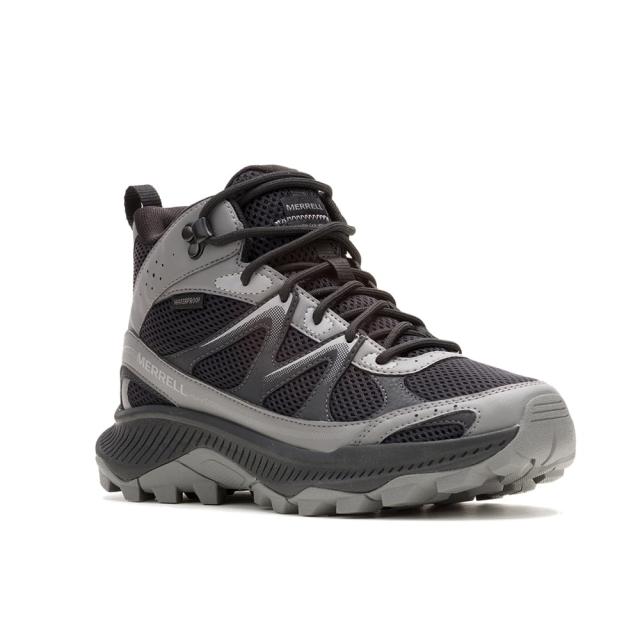 メレル MERRELL J038275 メンズ靴 靴 シューズ 2E相当 スニーカー アウトドア ハイキング シューズ 防水 メッシュ 通気性 衝撃吸収 耐久性 ハイカットスニーカー ミッドカット 高機能 人気 ブランド ブラック×グレー