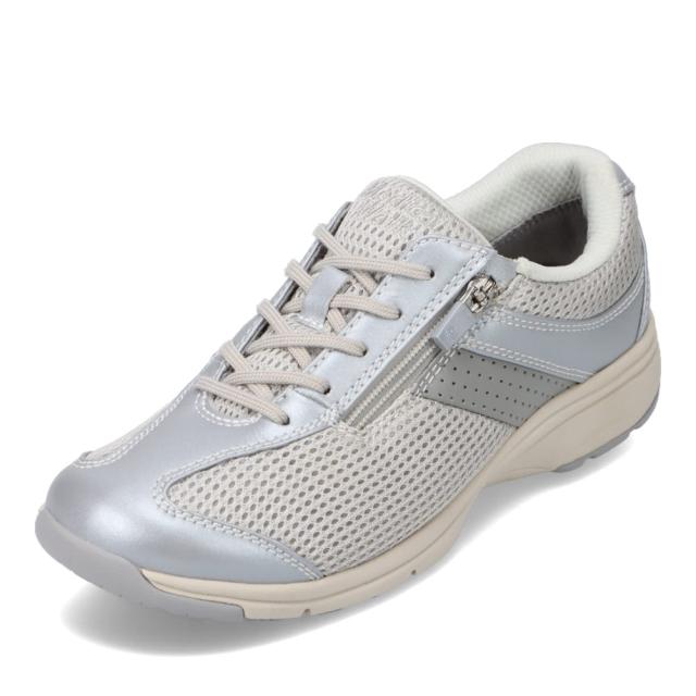 ローカットスニーカー レディース ウォーキングシューズ メッシュ素材 通気性 衝撃吸収 安定感 ファスナー付き 履きやすい 歩きやすい シルバーメタ アサヒメディカルウォーク アサヒメディカルウォーク KV77453 レディース靴 靴 シューズ 4E相当