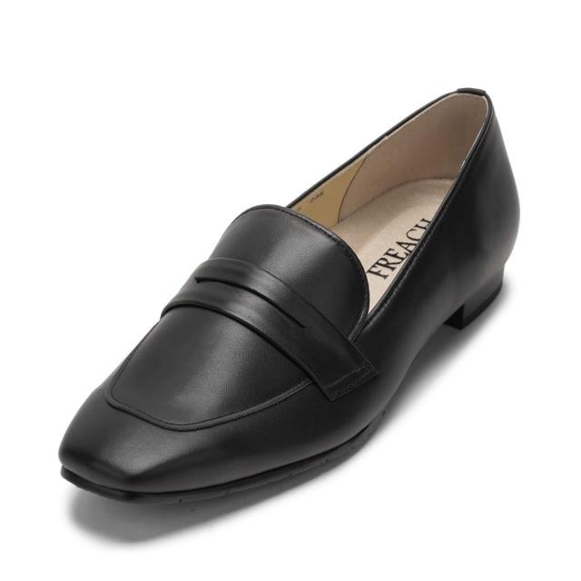 フリーチ FREACH PS15568 レディース靴 靴 シューズ 3E相当 パンプス ローファー 低反発 抗菌 消臭 ビジネス オフィス 通勤 冠婚葬祭 スクエアトゥ モード ブラック