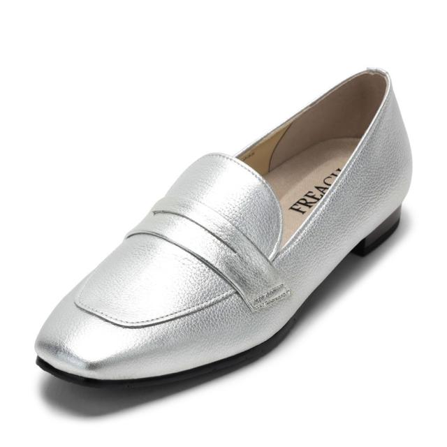 フリーチ FREACH PS15568 レディース靴 靴 シューズ 3E相当 パンプス ローファー 低反発 抗菌 消臭 ビジネス オフィス 通勤 スクエアトゥ モード シルバー
