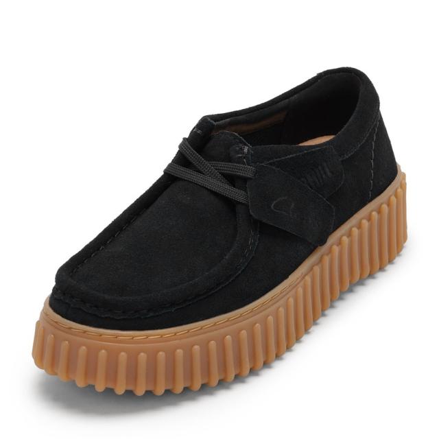 クラークス Clarks 26172044 レディース靴 靴 シューズ 2E相当 カジュアル シューズ モカシン 厚底 軽量 Torhill Bee トーヒルビー スエード クッション性 耐久性 シンプル 人気 ブランド ブラック