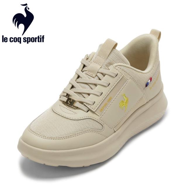ルコックスポルティフ le coq sportif LU5SSN00LZ レディース靴 靴 シューズ 3E スニーカー ランニングシューズ 厚底 LCS MARNE マルヌ 屈曲性 伸縮性 消臭 ローカットスニーカー ゴム スタイリッシュ ベージュ