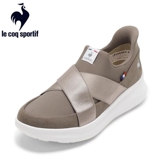 ルコックスポルティフ le coq sportif LU5SSN21LZ レディース靴 靴 シューズ 3E スニーカー スリッポン ランニングシューズ LCS マルヌ ダブルベルトスリッポン SI 軽量 消臭 さっと履ける ローカットスニーカー ゴム 屈曲性 グレー×ホワイト