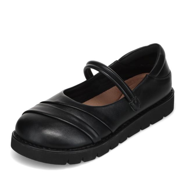 セピアブロッサム Sepia Blassam 2703 レディース靴 靴 シューズ カジュアル シューズ フラット ストラップ プリーツ ドレープ ギャザー しわ シンプル 上品 ブラック