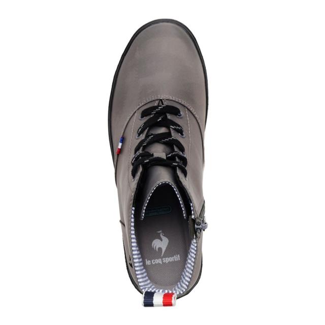 ルコックスポルティフ le coq sportif LU5SRS04LZ レディース靴 靴 シューズ 3E スニーカー レイン シューズ ブーツ 防水 軽量 ショート ミッドカット 雨 晴雨兼用 LCS テルナ III MID R ファスナー ジッパー チャック 屈曲性 厚底 グレー×ブラック_5