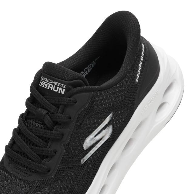 スケッチャーズ SKECHERS 129403 レディース靴 靴 シューズ 2E スニーカー ローカットスニーカー ハンズフリー スリップインズ 通気性 メッシュ クッション性 MAX CUSHIONING GLIDE 厚底 衝撃吸収 滑りにくい 防滑 人気 ブランド ブラック×ホワイト_7