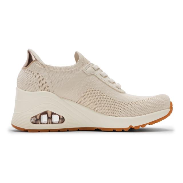スケッチャーズ SKECHERS 177531 レディース靴 靴 シューズ 2E スニーカー ローカットスニーカー ハンズフリー スリップインズ ウェッジソール UNO WEDGE ストレッチ 厚底 ニット 人気 ブランド オフホワイト_3