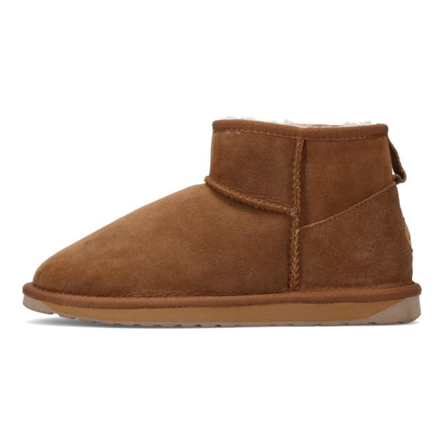 ムートンブーツ レディース ショートブーツ シープスキン ファー ボア 防寒 暖かい 冬靴 ミニ丈 人気 ブランド エミュー EMU W10937 チャコール 靴 シューズ ムートンブーツ レディース ショートブーツ レディース靴 靴 シューズ