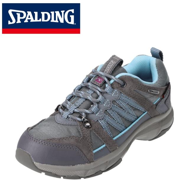 スニーカー レディース スポーツシューズ ウォーキングシューズ 透湿 防水 雨の日 本革 スエード 反射材 反射板 スポルディング SPALDING OIN 3600 グレー 靴 シューズ