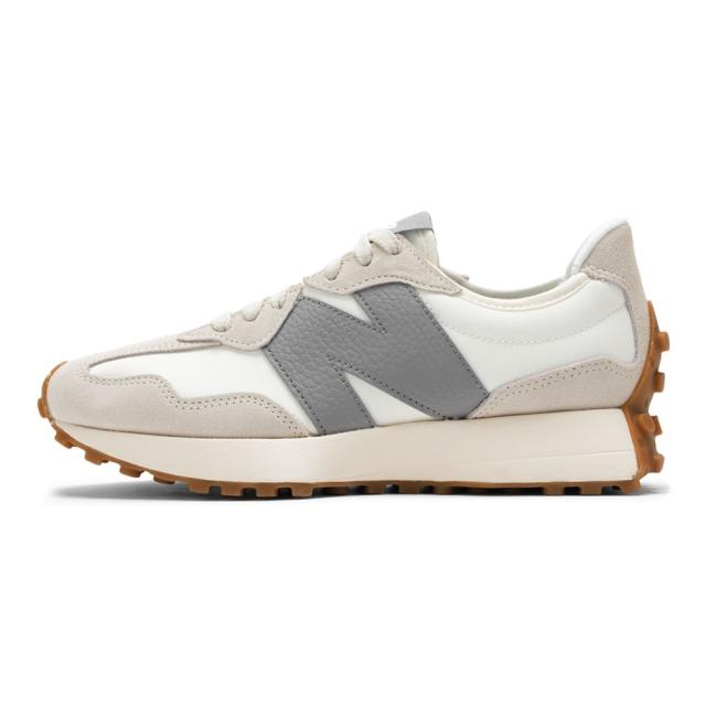 ニューバランス newbalance U327LTDL レディース靴 靴 シューズ D スニーカー U327LT スエードナイロン レトロ ロゴ ローカットスニーカー 人気 ブランド ホワイト×グレー_1
