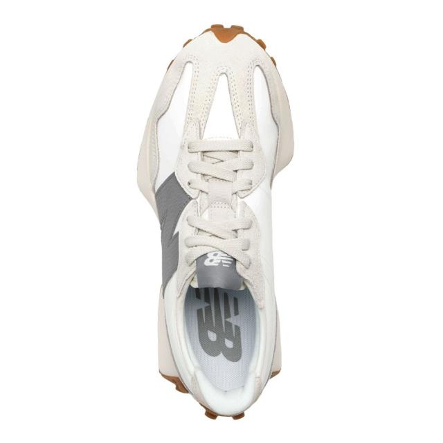 ニューバランス newbalance U327LTDL レディース靴 靴 シューズ D スニーカー U327LT スエードナイロン レトロ ロゴ ローカットスニーカー 人気 ブランド ホワイト×グレー_5