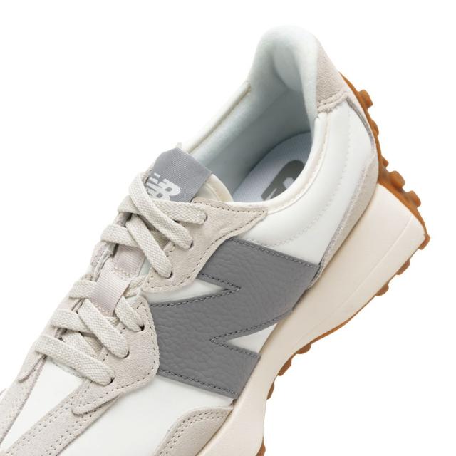 ニューバランス newbalance U327LTDL レディース靴 靴 シューズ D スニーカー U327LT スエードナイロン レトロ ロゴ ローカットスニーカー 人気 ブランド ホワイト×グレー_7