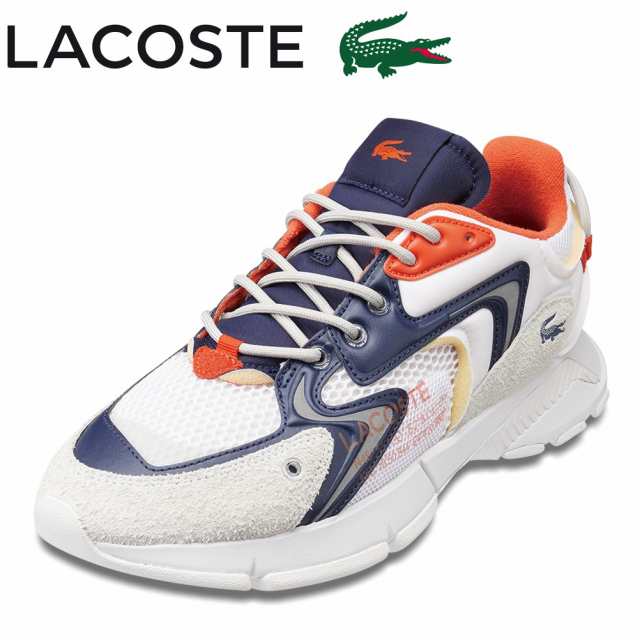 ラコステ LACOSTE 46SMA0003 スニーカー メンズ メンズ靴 靴 シューズ メッシュ ナイロン スエード レザー チャンキーソール 人気 ブランド ホワイト×オレンジ