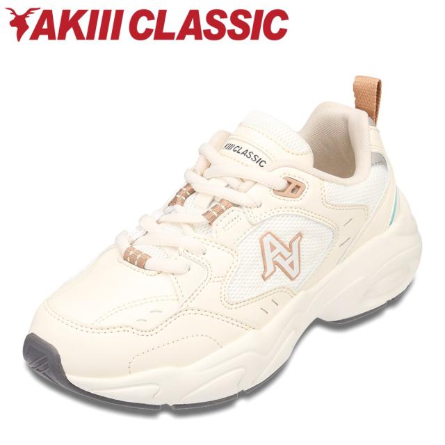スニーカー レディース ダッドシューズ AKIII GHOST RUNNER アキクラシック ゴーストランナー トレンド カラフル おしゃれ ローカットスニーカー 韓国 ブランド クリーム アキクラシック AKIII CLASSIC AKC-0081 レディース靴 靴 シューズ 3E相当 厚底