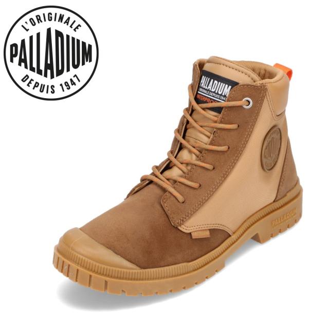 スニーカー メンズ アウトドアシューズ ブーツ 防水 雨 晴雨兼用 ナイロン レザー キャンプ ハイキング 3E相当 パラディウム PALLADIUM 78852 マホガニー 靴 シューズ