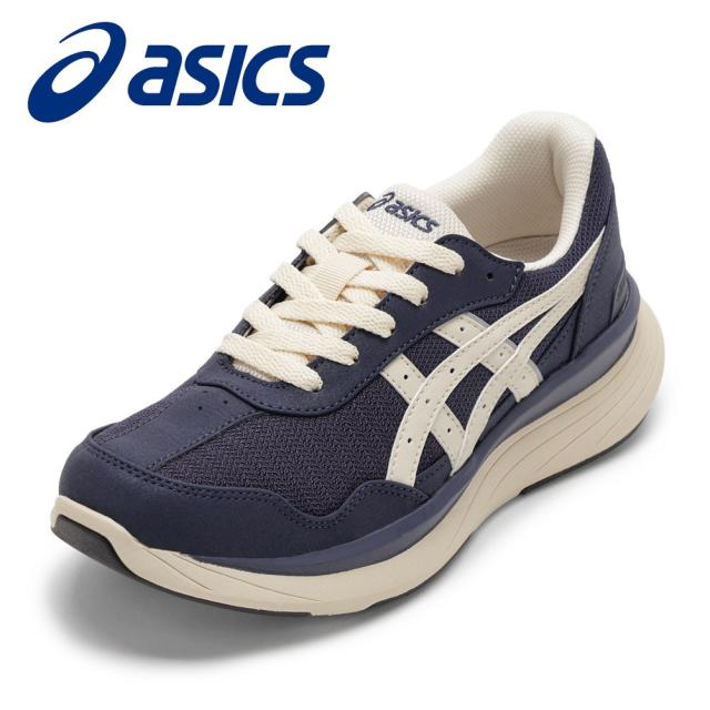 アシックス asics 1242A019.400 レディース靴 靴 シューズ 3E スニーカー ウォーキングシューズ　ローカットスニーカー クッション性 メッシュ KNEESUP W019 幅広 3E ゆったり フィット ニット 反射材 リフレクター ネイビー