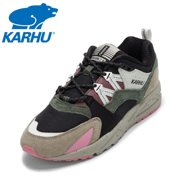 メンズ スニーカー ローカットスニーカー フュージョン2.0 KH804174 メンズ靴 シューズ シンプル おしゃれ ブラック×グリーン KARHU