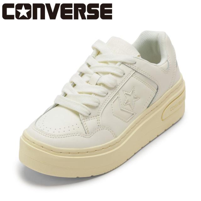 コンバース CONVERSE 34202170L レディース靴 靴 シューズ 2E スニーカー 軽量 厚底 WEAPON PLTS OX ウエポン レザー ローカットスニーカー 人気 ブランド ホワイト
