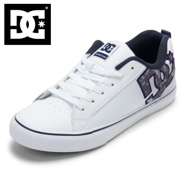 ディーシー DC DM251306M メンズ靴 靴 シューズ E ローカットスニーカー コートタイプ コートスニーカー ブランドロゴ ストリート カジュアル ホワイト×ネイビー
