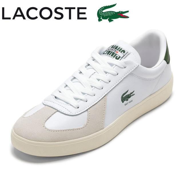 ラコステ LACOSTE 49SMA0063 メンズ靴 靴 シューズ 2E相当 スニーカー BASESHOT PRO 125 3 SMA ローカットスニーカー シンプル 洗練 人気 ブランド オフホワイト