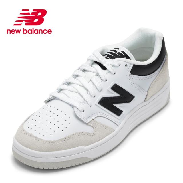 ニューバランス new balance BB480LIWD メンズ靴 靴 シューズ D スニーカー コート バスケットボール シューズ BB480LIW レザー スエード シンプル ローカットスニーカー 人気 ブランド ホワイト×ブラック
